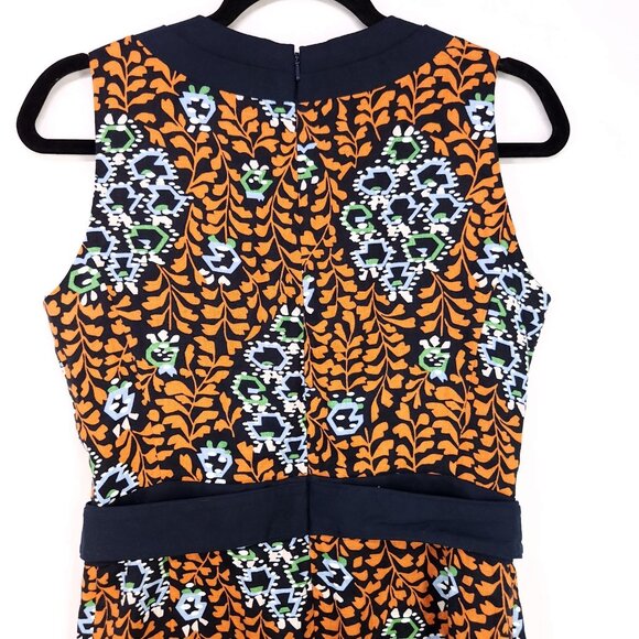 Tory Burch Melanie Linen Floral Print Shift Dress Size 6 Sleeveless Career Fall - Picture 10 of 14